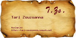 Tari Zsuzsanna névjegykártya